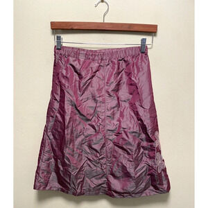 Vintage Gap Girls Skirt Size 5 Purple Metallic Floral Embroidered Grunge Y2K
